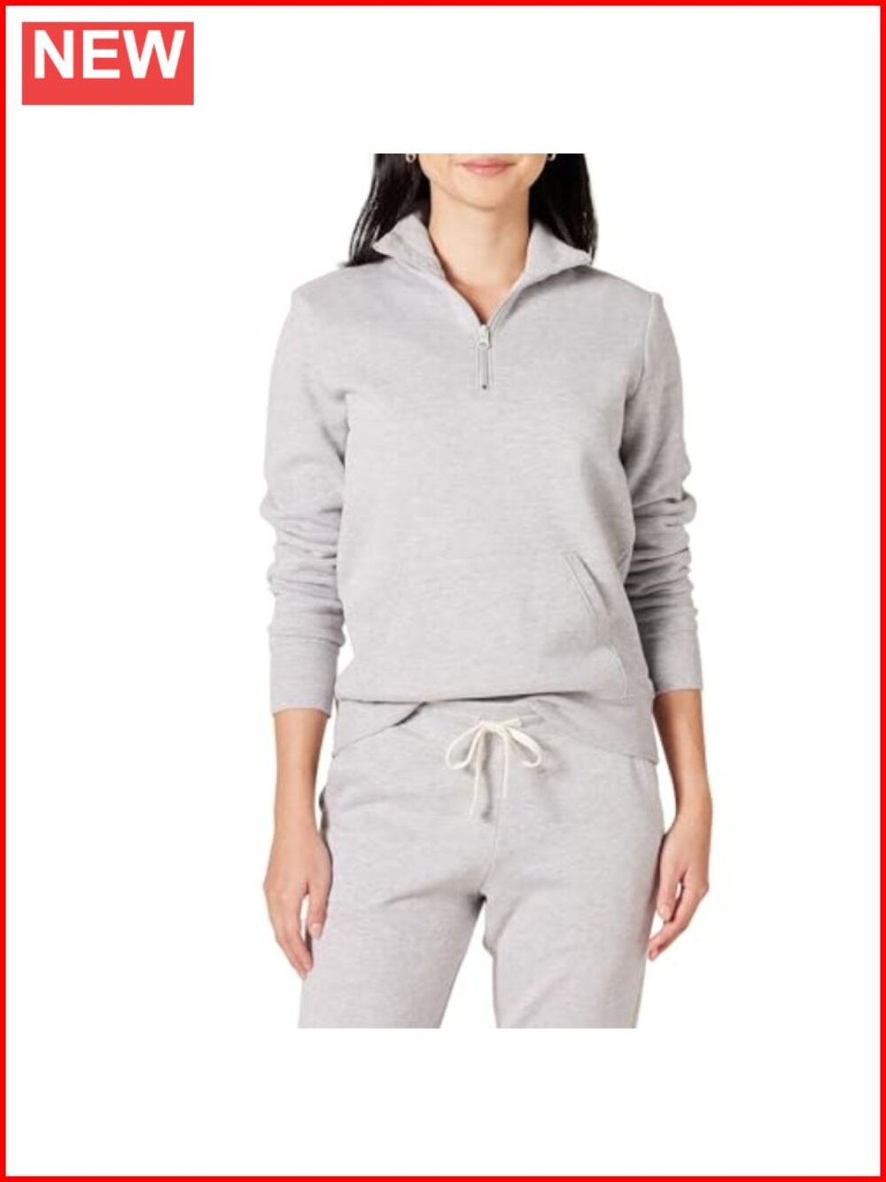 Women's Long-Sleeve Fleece Quarter-Zip Pullover Sweatshirt